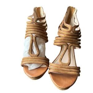 Elie Tahari heels strappy brown stiletto